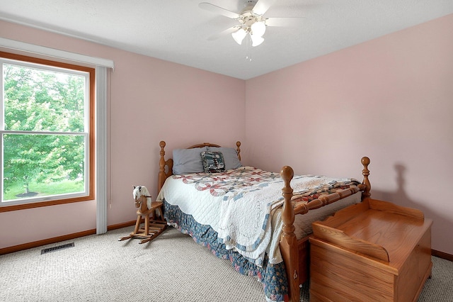12961 Arabian Ct, Pickerington, OH 43147 - bedroom with light carpet and a ceiling fan