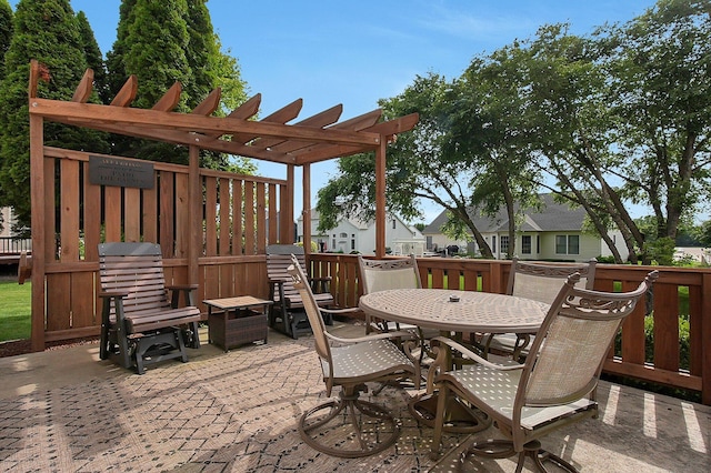 12961 Arabian Ct, Pickerington, OH 43147 - view of patio / terrace with outdoor dining space and a pergola