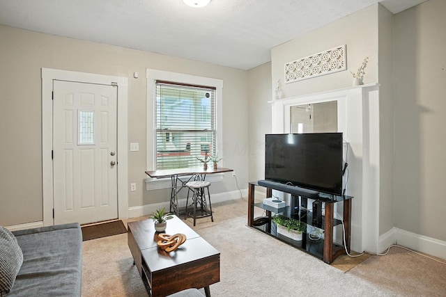 628 Reinhard Ave, Columbus, OH 43206 - carpeted living area with baseboards