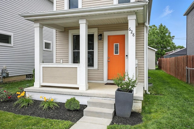 628 Reinhard Ave, Columbus, OH 43206 - view of exterior entry with a porch