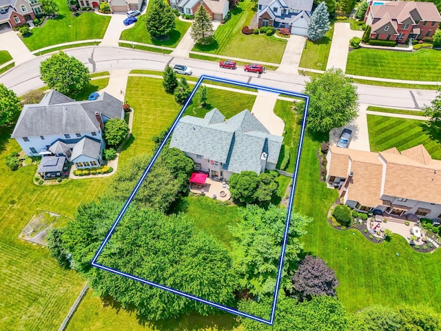 13191 Brandon Cir, Pickerington, OH 43147 - aerial view of residential area with property boundaries highlighted
