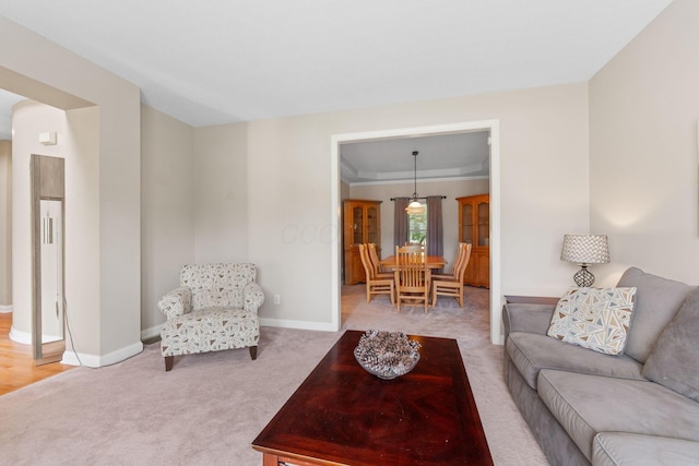 13191 Brandon Cir, Pickerington, OH 43147 - living area featuring carpet flooring and baseboards