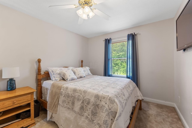 13191 Brandon Cir, Pickerington, OH 43147 - bedroom with light carpet and a ceiling fan