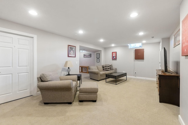 13191 Brandon Cir, Pickerington, OH 43147 - living area with recessed lighting and light colored carpet