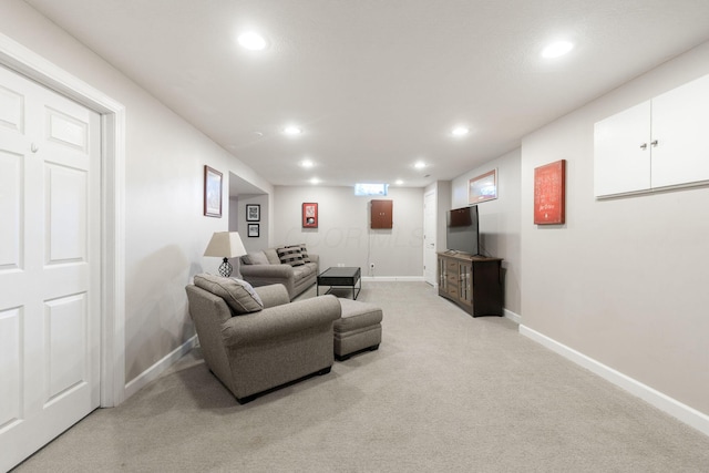 13191 Brandon Cir, Pickerington, OH 43147 - living room featuring recessed lighting and light carpet