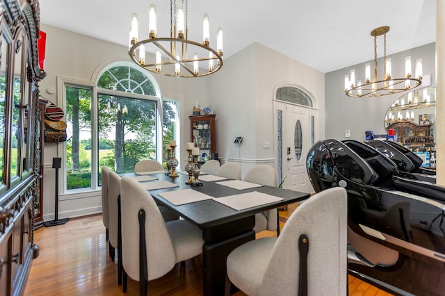 1800 Lynnbrook Ct, Orient, OH 43146 - dining room with a chandelier and light wood-style floors