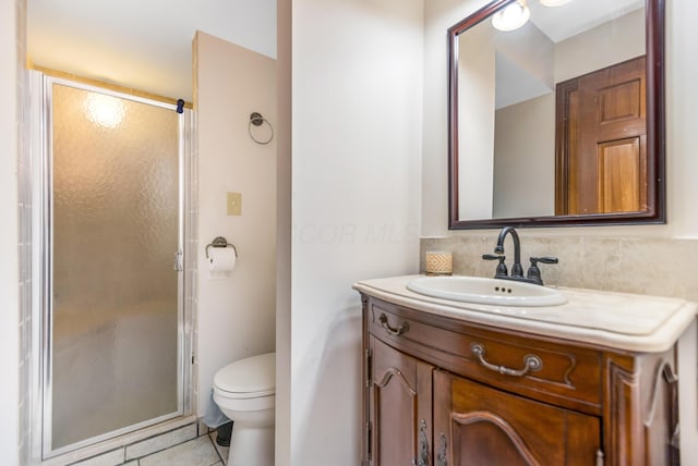 1800 Lynnbrook Ct, Orient, OH 43146 - bathroom with vanity, a shower stall, and tile patterned floors