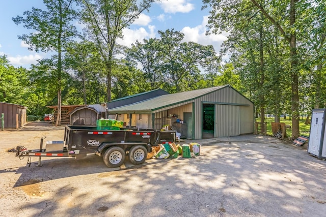 1800 Lynnbrook Ct, Orient, OH 43146 - garage with a garage and view of scattered trees