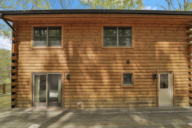 1607 Kato Ln, Sugar Grove, OH 43155 - rear view of house with log siding