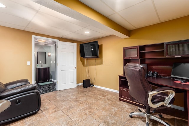 5630 Dorshire Dr, Galena, OH 43021 - office space featuring a drop ceiling and recessed lighting