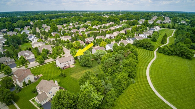 5630 Dorshire Dr, Galena, OH 43021 - aerial perspective of suburban area with a tree filled landscape