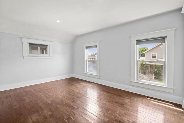 1382 S 5th St, Columbus, OH 43207 - unfurnished room with dark wood-type flooring and lofted ceiling