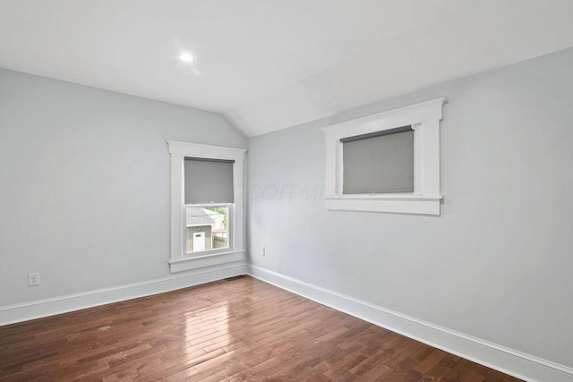 1382 S 5th St, Columbus, OH 43207 - empty room featuring vaulted ceiling and wood finished floors