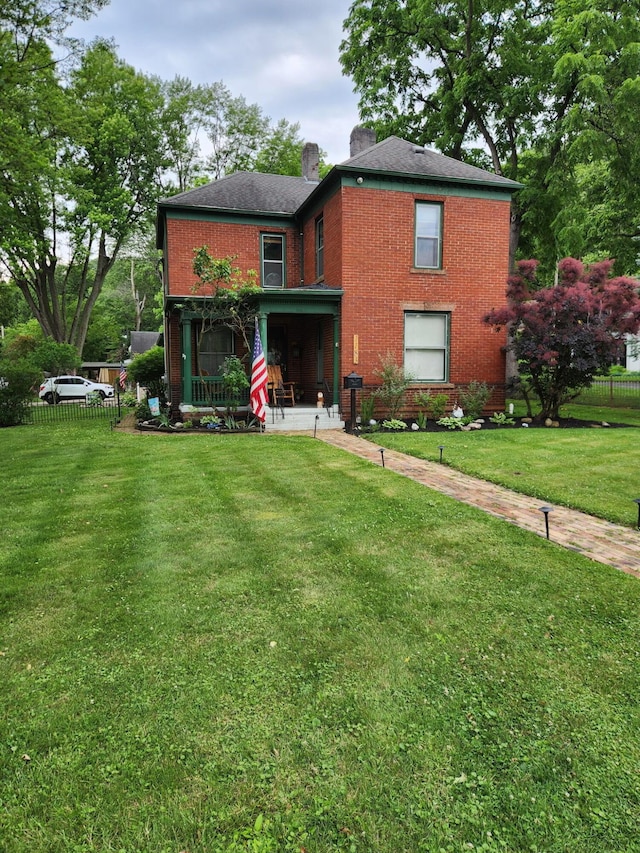 1183 N Columbus St, Lancaster, OH 43130 - back of property featuring brick siding and a chimney