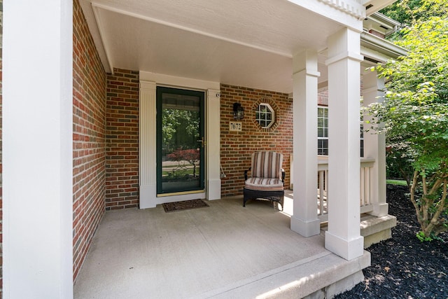 7672 Tullymore Dr, Dublin, OH 43016 - entrance to property featuring brick siding and a porch