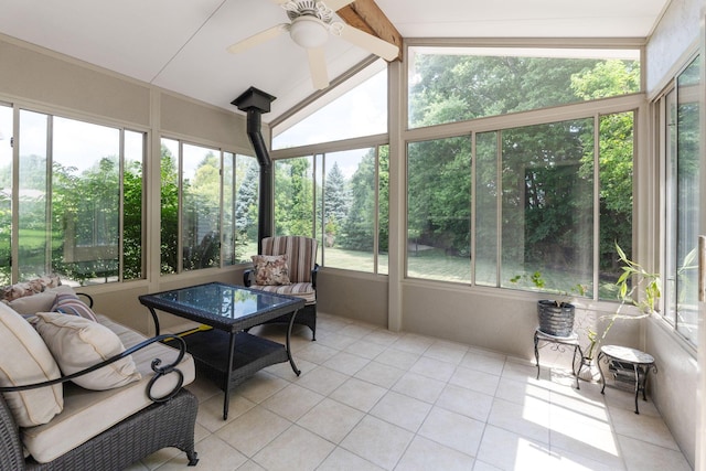 7672 Tullymore Dr, Dublin, OH 43016 - sunroom / solarium featuring a ceiling fan and healthy amount of natural light