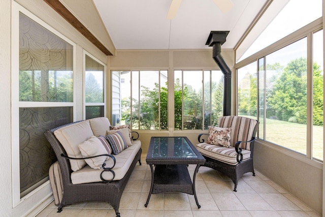 7672 Tullymore Dr, Dublin, OH 43016 - sunroom / solarium featuring outdoor lounge area and ceiling fan