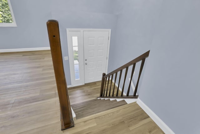 3751 Dolomite Dr, Columbus, OH 43230 - entryway featuring wood finished floors and baseboards
