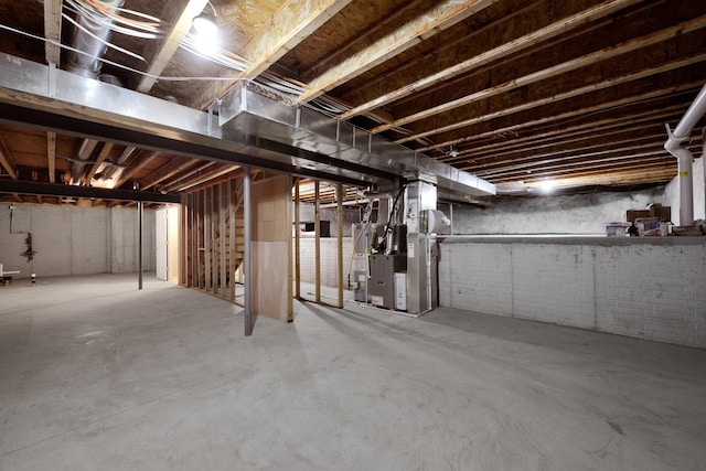 7931 Champaign Dr, Blacklick, OH 43004 - unfinished basement with heating unit