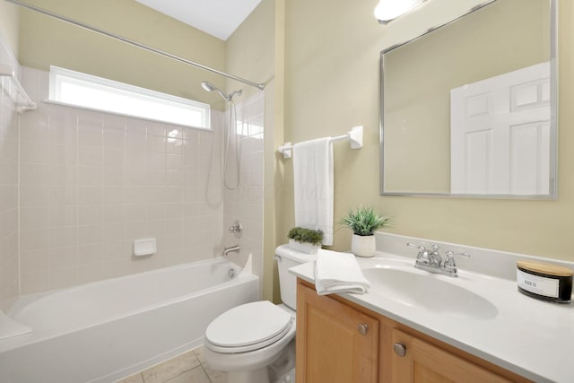 7931 Champaign Dr, Blacklick, OH 43004 - full bath featuring vanity, shower / bathtub combination, and tile patterned floors