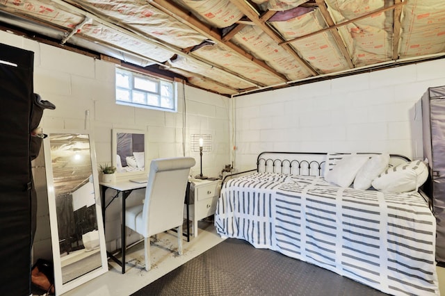 718 Harding Ave, Lancaster, OH 43130 - bedroom with concrete block wall