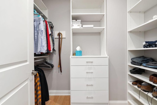 225 John H Mcconnell Blvd Unit 605, Columbus, OH 43215 - walk in closet featuring light wood finished floors