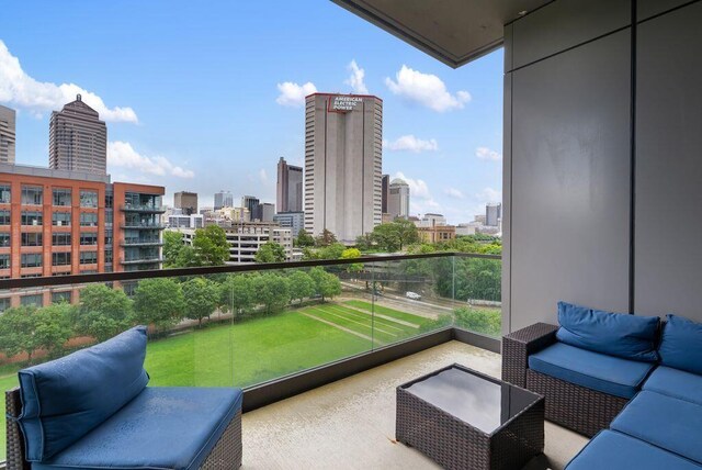 225 John H Mcconnell Blvd Unit 605, Columbus, OH 43215 - balcony with a view of skyline