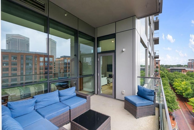 225 John H Mcconnell Blvd Unit 605, Columbus, OH 43215 - balcony featuring outdoor lounge area