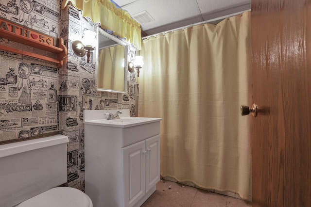 11620 Highland Park, Logan, OH 43138 - bathroom featuring vanity, tile patterned floors, and a shower with curtain