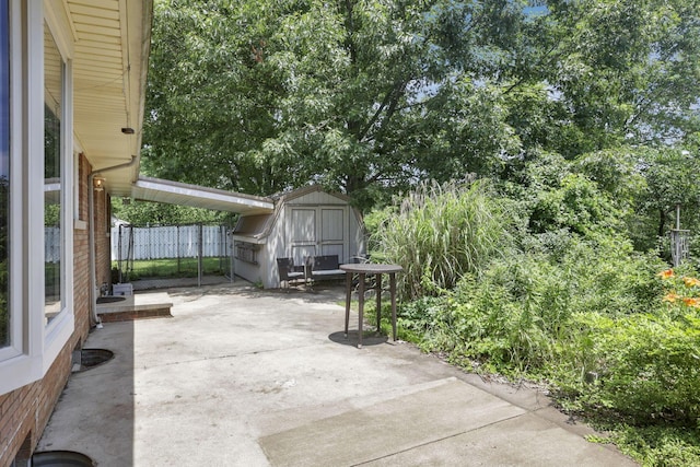 11620 Highland Park, Logan, OH 43138 - view of patio with a shed