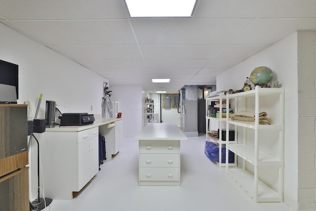 5720 Loch Maree Ct, Dublin, OH 43017 - office space with a paneled ceiling and concrete floors