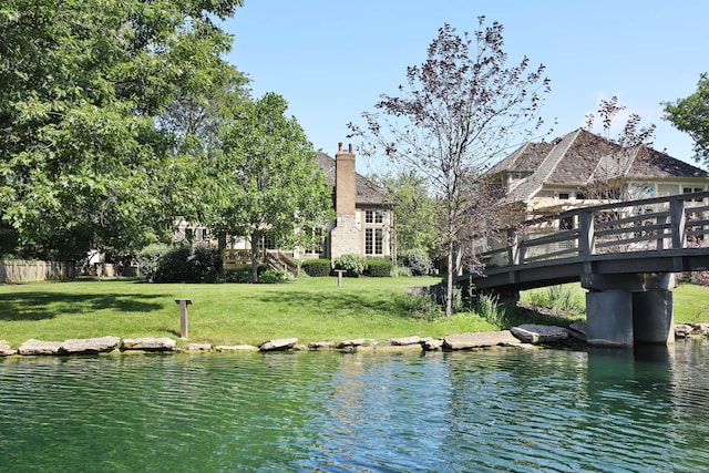 5720 Loch Maree Ct, Dublin, OH 43017 - dock area with a yard and a deck with water view