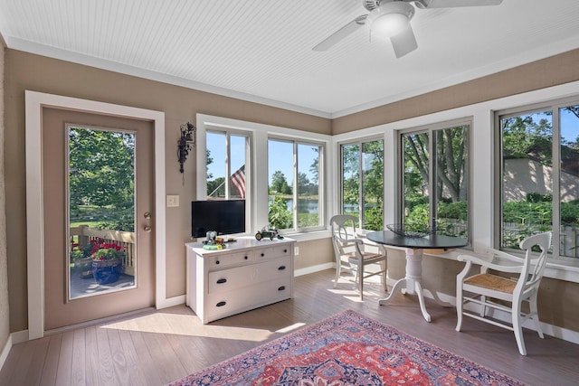 5720 Loch Maree Ct, Dublin, OH 43017 - sunroom / solarium with a deck and hardwood / wood-style floors