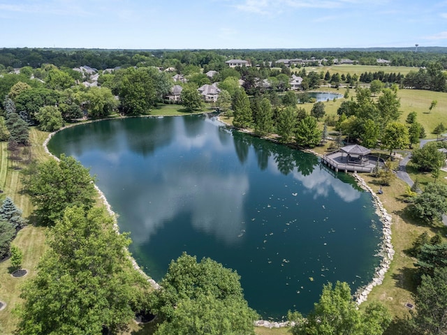 5720 Loch Maree Ct, Dublin, OH 43017 - drone / aerial view of a nearby body of water and a tree filled landscape