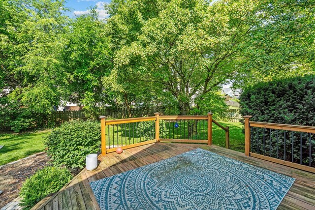 4905 Mckenna Ct, Columbus, OH 43221 - wooden terrace featuring a fenced backyard