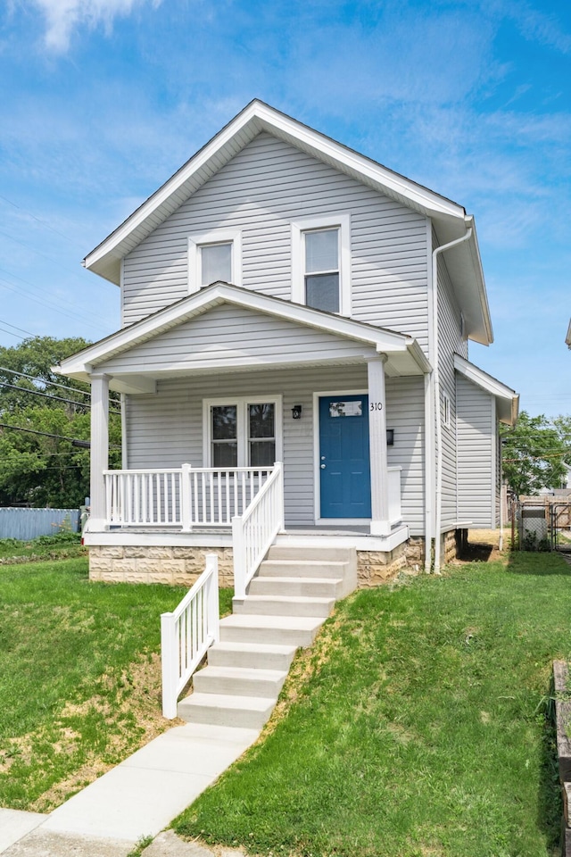 310 S Ogden Ave, Columbus, OH 43204 - view of front of house with covered porch and a front yard
