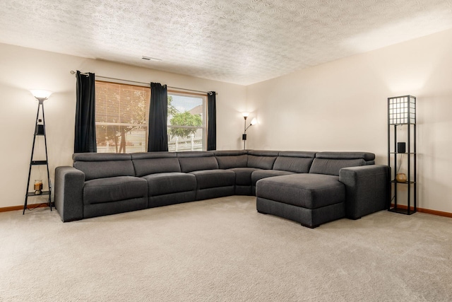 281 Inah Ave, Columbus, OH 43228 - living area featuring carpet floors and a textured ceiling