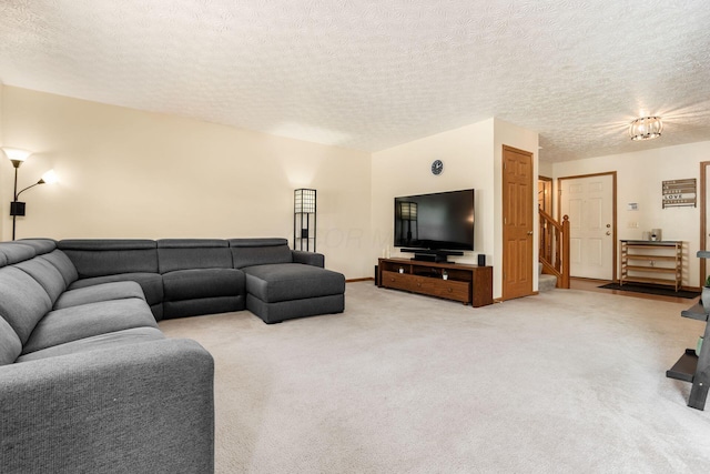 281 Inah Ave, Columbus, OH 43228 - living area featuring light carpet and stairs