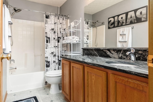 281 Inah Ave, Columbus, OH 43228 - bathroom with shower / bath combo, vanity, and tile patterned flooring