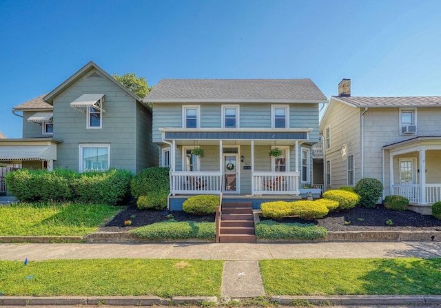 162 Watt St, Circleville, OH 43113 - view of front of house with covered porch and cooling unit