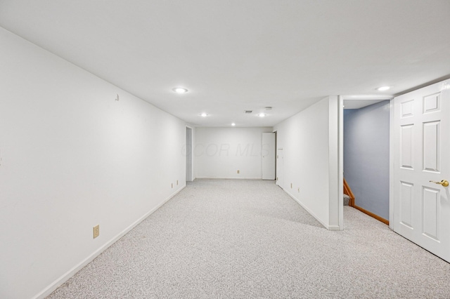 902 Brentford Dr, Columbus, OH 43220 - finished basement featuring recessed lighting and light colored carpet