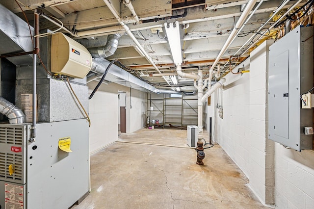 902 Brentford Dr, Columbus, OH 43220 - unfinished basement featuring electric panel and heating unit