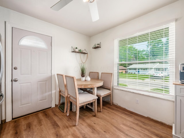 139 Cullman Rd, Columbus, OH 43207 - dining room with light wood-style floors and ceiling fan