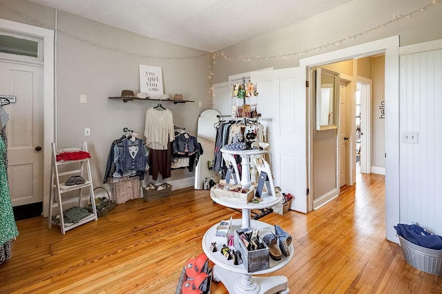 100 E Ohio Ave, Mount Vernon, OH 43050 - miscellaneous room featuring light wood finished floors and vaulted ceiling