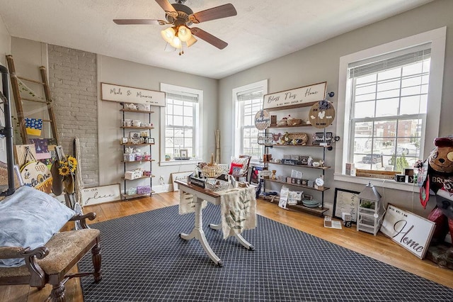 100 E Ohio Ave, Mount Vernon, OH 43050 - office space featuring wood finished floors and a ceiling fan
