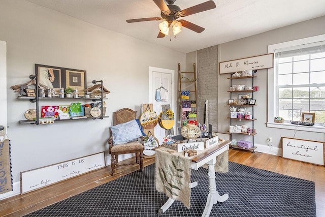 100 E Ohio Ave, Mount Vernon, OH 43050 - office with wood finished floors and ceiling fan
