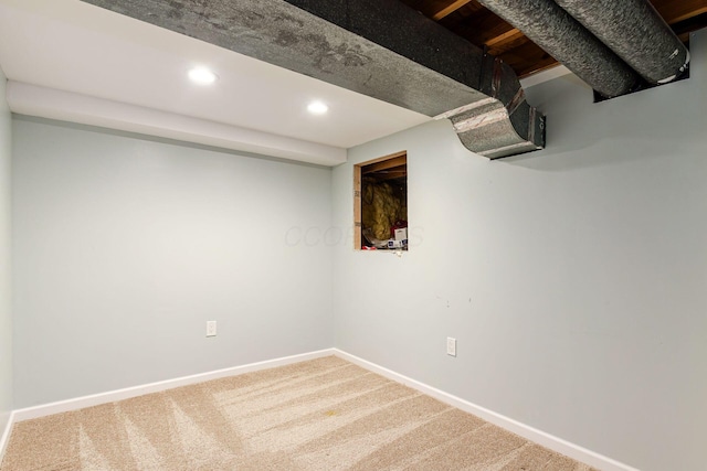 7345 Oakmeadows Dr, Columbus, OH 43085 - finished basement featuring carpet flooring and recessed lighting