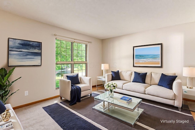 7345 Oakmeadows Dr, Columbus, OH 43085 - carpeted living room with baseboards