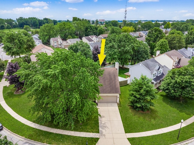 7345 Oakmeadows Dr, Columbus, OH 43085 - aerial view of residential area featuring a tree filled landscape