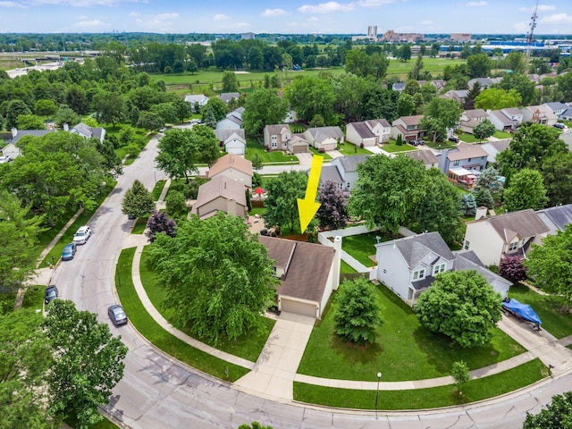 7345 Oakmeadows Dr, Columbus, OH 43085 - aerial view of residential area featuring a tree filled landscape